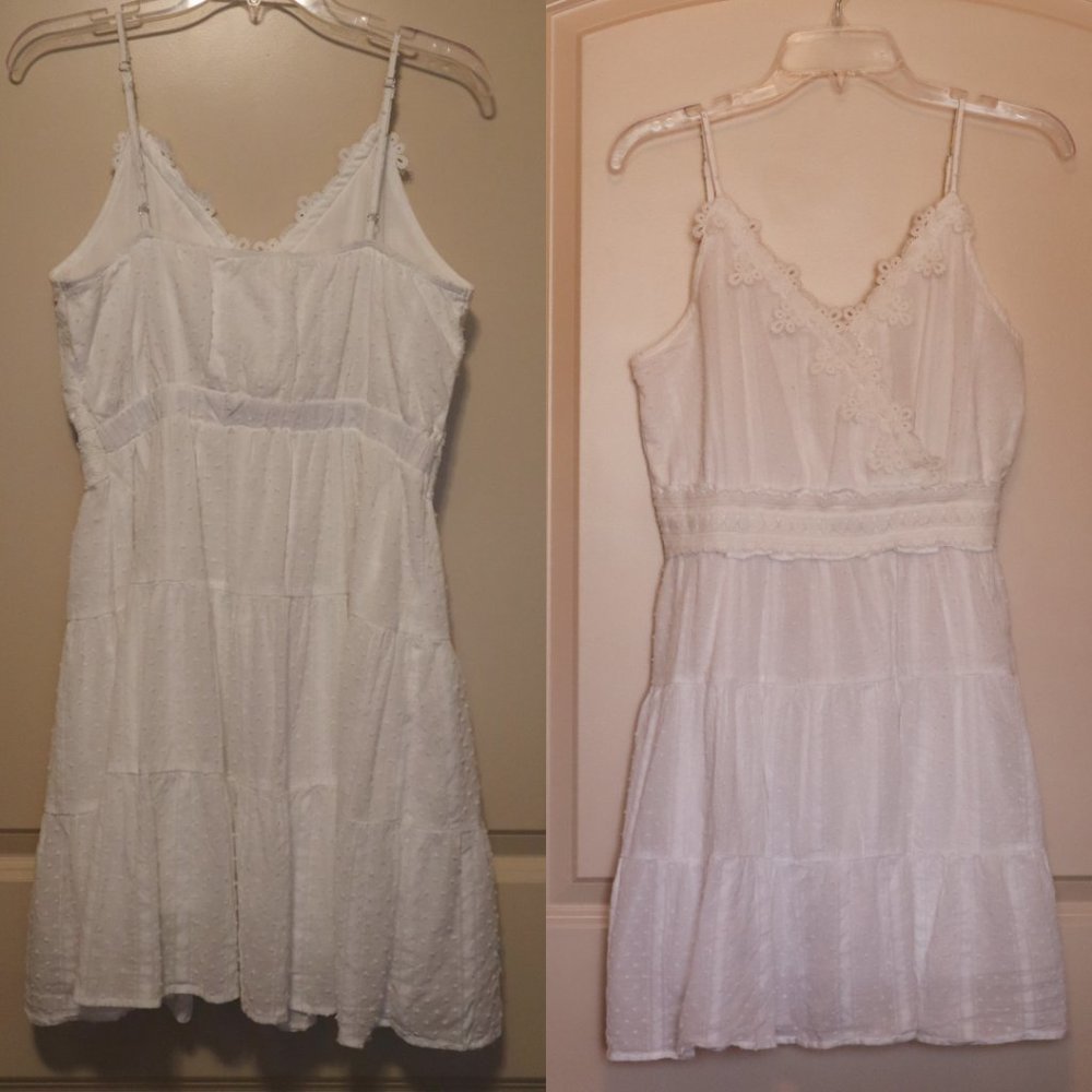Mine white with lace summer dress